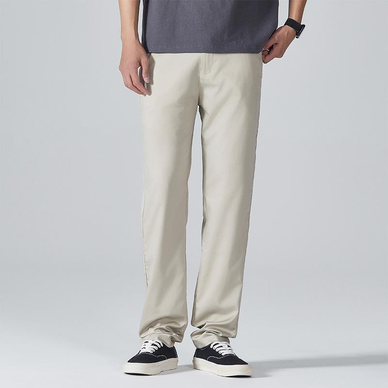 Spring and Summer New Men's Light Ice Pants Casual Outdoor Straight Fashion Joker Casual Pants Silkworm Fabric.