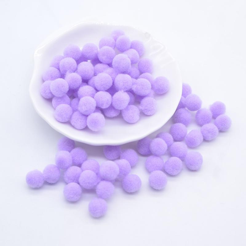 200Pcs 8mm Colorful Elastic Ball DIY Sewing On Patches Home Decoration Appliques Crafts Accessories