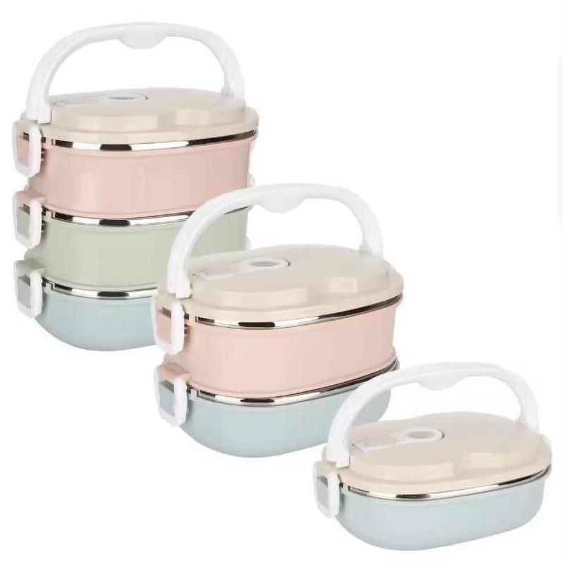 Box Stainless Steel Insulated Thermal Food Container Box Student Children Work