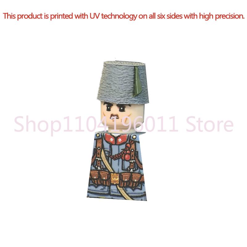 MOC UV Printing Military Building Blocks Accessories Soldier Figures Special Forces Army Sniper Police Bricks Toy Children Gift