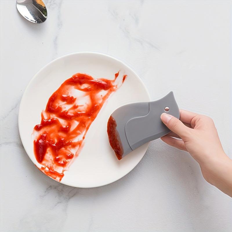 Penguin-Shaped Soft Scraper Versatile Kitchen Cleaning Tool for Grease & Baking, Multi-Purpose