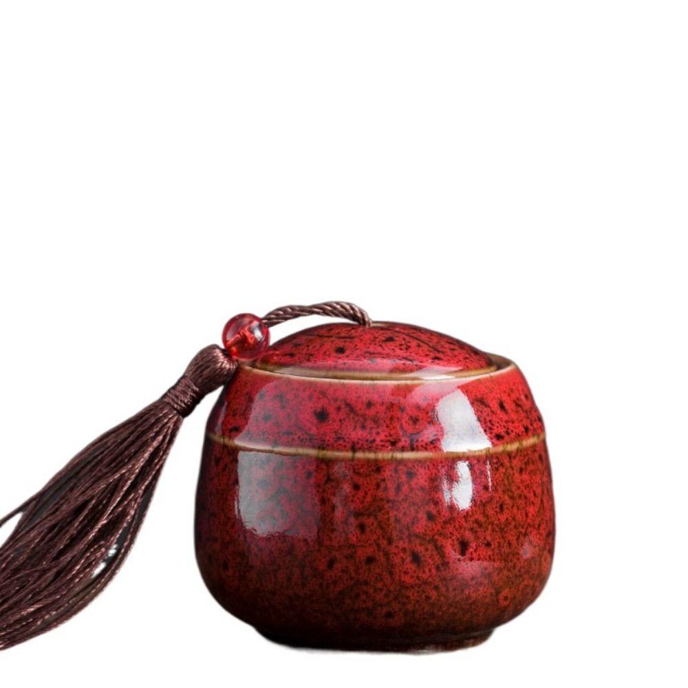 Portable Tea Organize Box Ceramic Coffee Canister Easy To Clean Food Storage Container  Travel