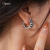 Vintage medieval zircon irregular geometric texture earrings stud earrings personalized earrings women
