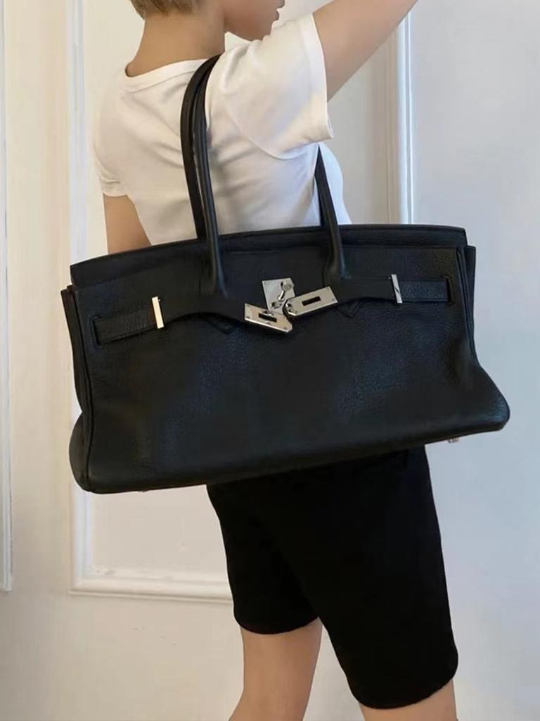 New Premium Bar Platinum Bag Horizontal Togo Leather Head Layer Cowhide Handheld Underarm Bag Genuine Leather Women's Bag