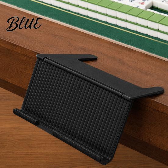 3D Printed Mahjong Card Holder for Table Under-Mat Slide-in Stand Low Profile Rack Angled Viewing Display American Space-saving Accessory
