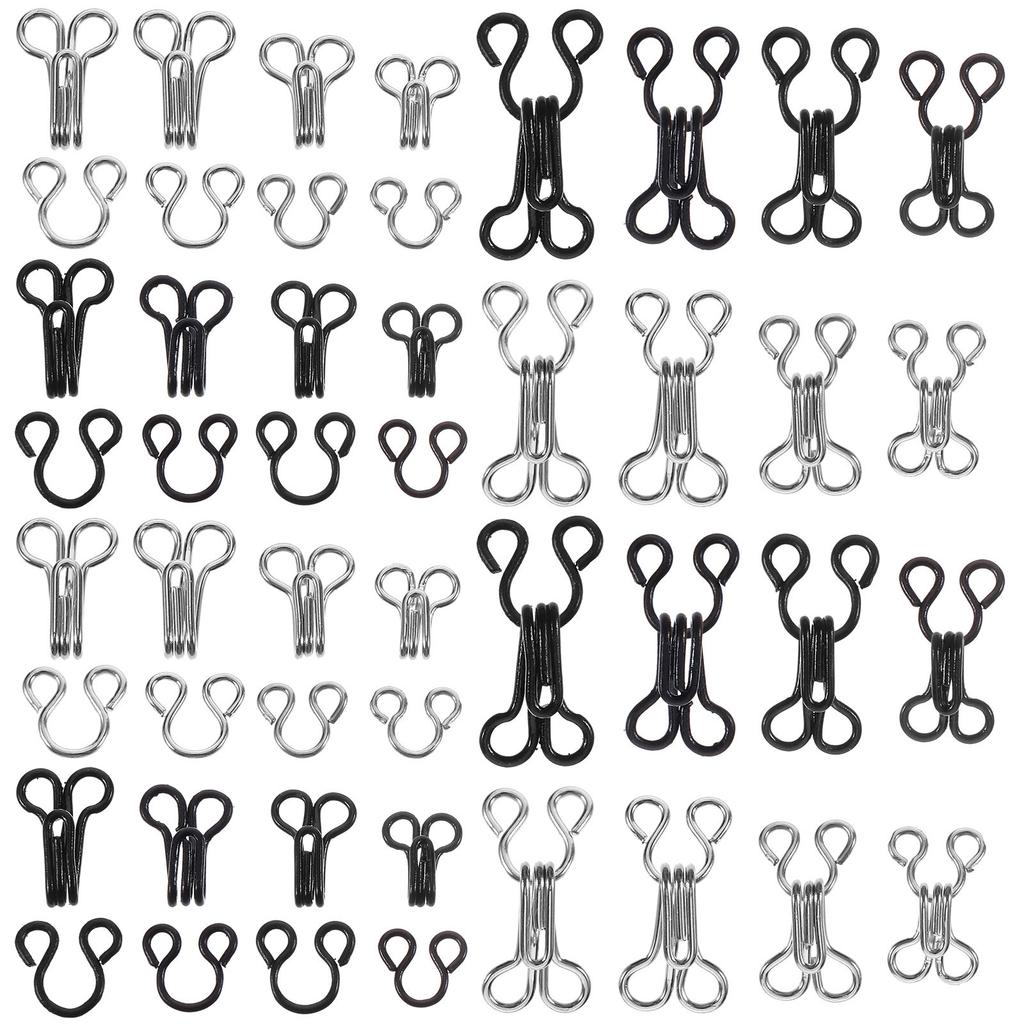 50Pcs Strong Metal Bra Hook and Eye Closures for Clothing Sewing Fastening DIY Mending Underwear Skirts Trousers Craft