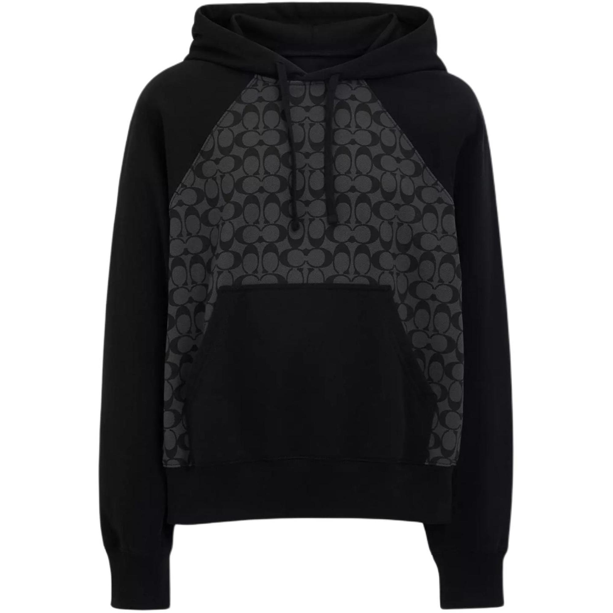 Coach Signature Hoodie Logo Print Long