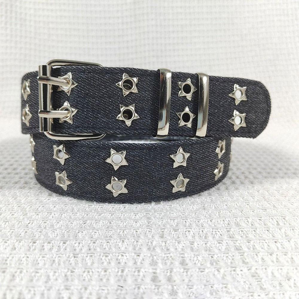Pop Punk Denim Dopamine Style Jeans Belt Gothic Waist Belt For Men Women All-Match Coat Dress