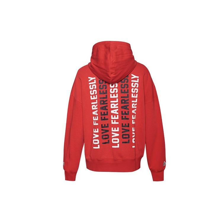 (WMNS) Converse Love The Progress 2.0 Oversized Pullover Hoodie Asia Sizing 'Red' Women's 10020734-A02
