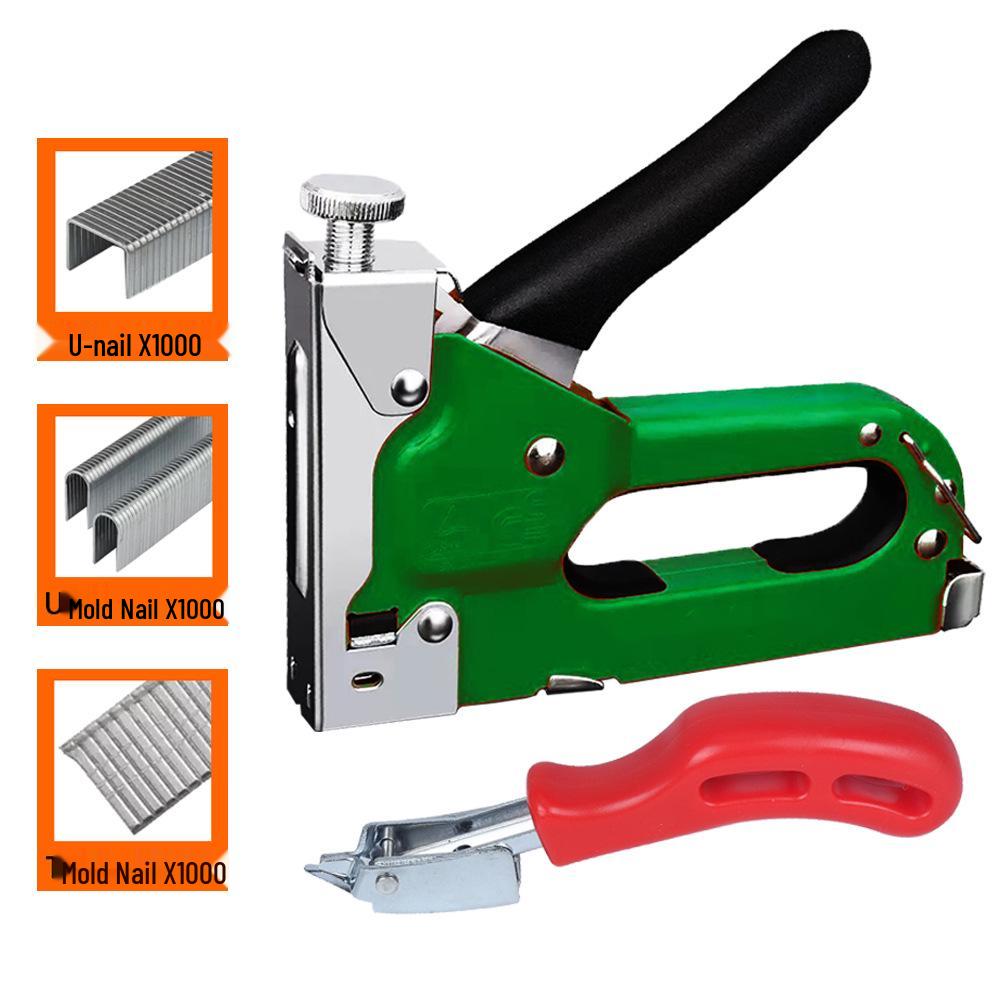 Multi-Function Nail Gun: U-Shaped, Code, Oil Painting, Photo Frame, Woodworking & Decoration - Gas & Manual Options