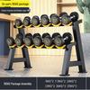 Yimai Commercial Rubber Coated Dumbbell Set with Rack