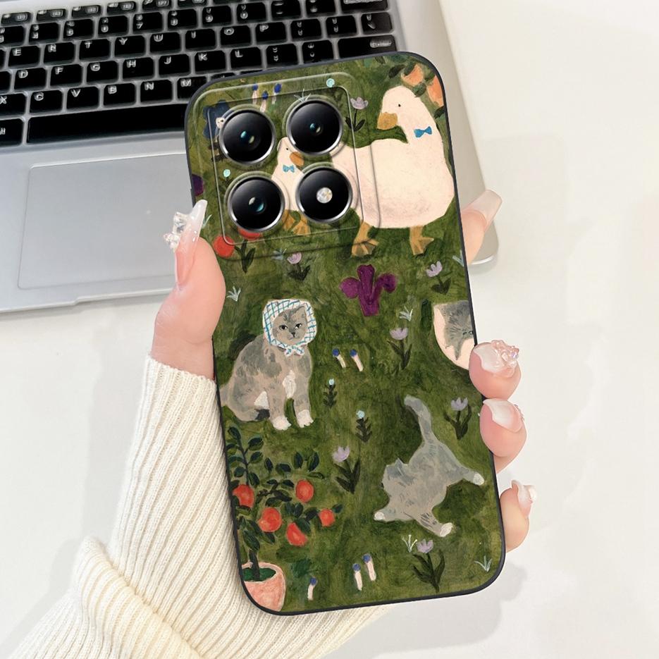 For Xiaomi 14T Pro Case Cute Dog Cartoon Cover Soft TPU Full Cameras Protection Shell For Xiaomi Mi 14T Pro Mi14T 5G Phone Cases