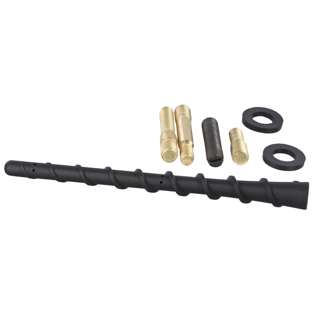 1 * 18cm Creative Car Spiral Pattern Short Antenna Mast Rod Radio AM/FM Off-road Vehicle Modified Antenna For Ford F150