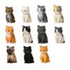 Cat Ornament Resin Statue Handmade Realistic Cat Figurine Home Office Desktop Living Room Decoration