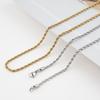 316L Stainless Steel Twisted Rope Chain Necklace For Men Jewelry Accessories Pendant Male 3MM/4MM/5MM Wide