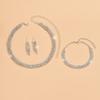 Women's Fashion Geometric Inlaid Zircon Necklace Earrings Bracelet Zircon Set Wedding Party Festival Gift