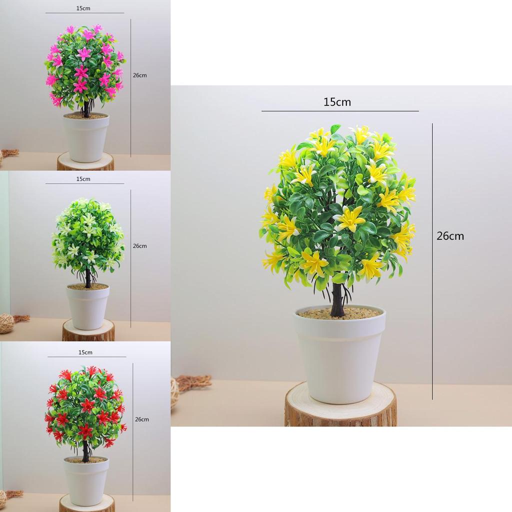 Simulated Murraya Exotica Flower With Plastic Pot For Gift Display And Interior Accents
