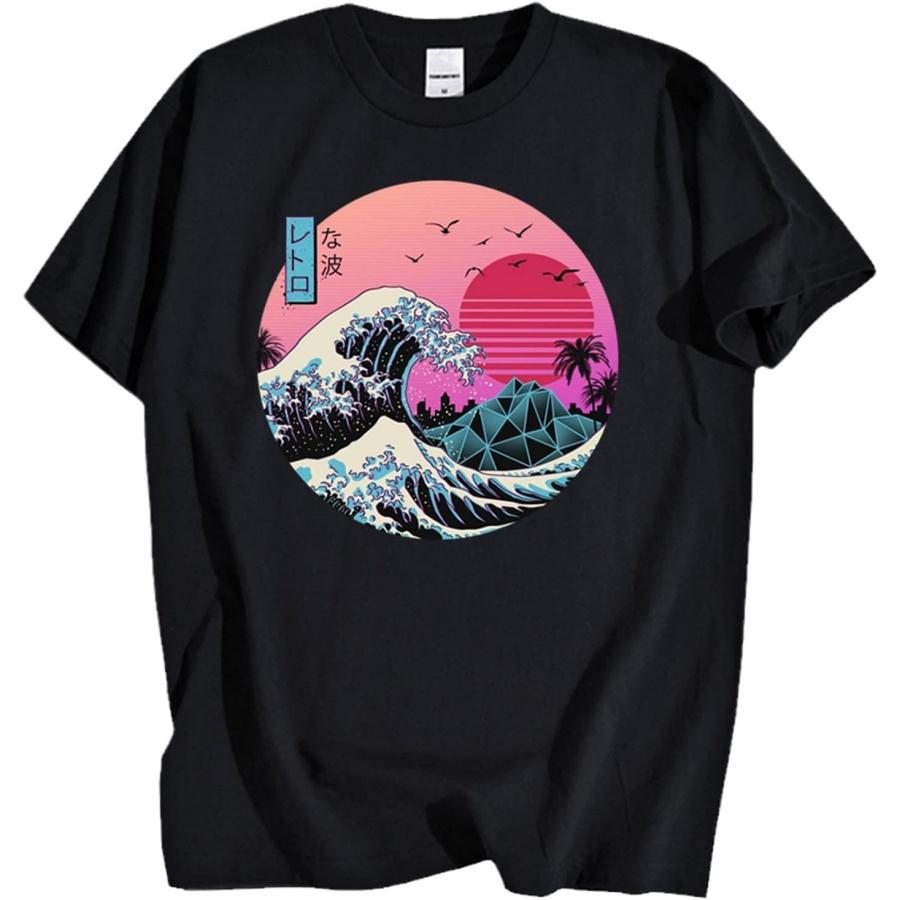 CXGFZQC Japanese Anime T-Shirt Harajuku Streetwear Men Vaporwave Funny Cool Hip Hop T Shirt S
