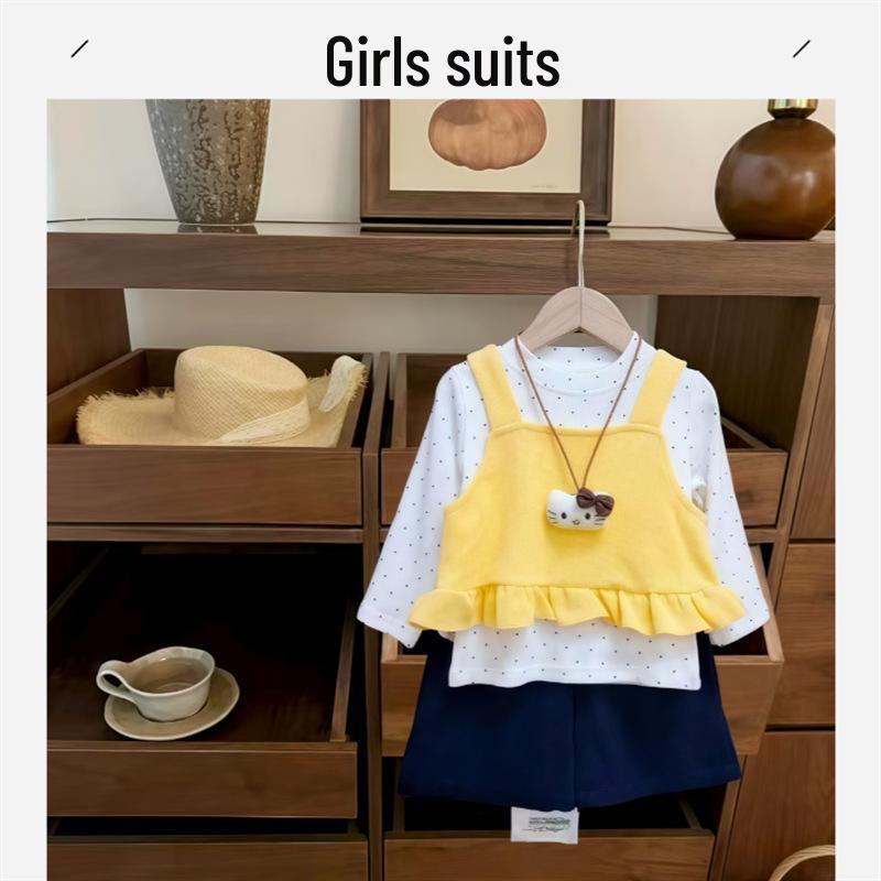 

Autumn Girls Cute Casual Lace Trim Set - Baby Sweet & Comfortable Q66 130 cm