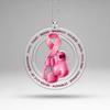 Acrylic Pink Fashionable Flat Car Pendant Accessory For Chic Aesthetics Interior