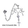 Punk Vintage Women Earrings Metal Chain Cross Heart Personalized Hip Hop One Pieces Ear Bone Clips Party Jewelry Gifts