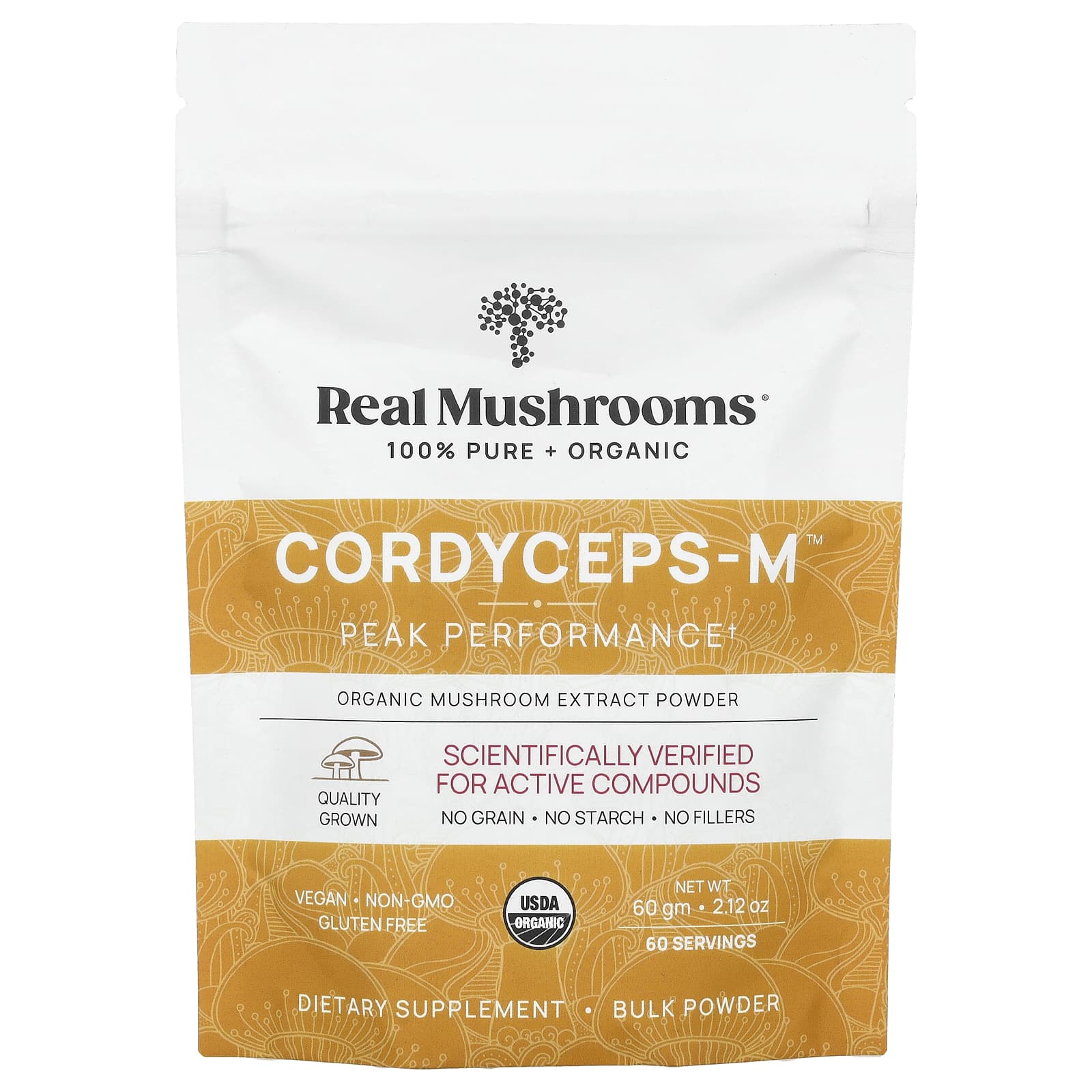 

Cordyceps-M™, Organic Mushroom Extract Powder, 60G(2.12Oz)