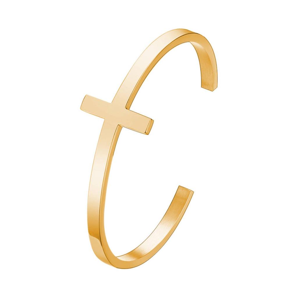 Christian Cross Bracelet Stainless Steel Cuff Bangle for Men Women Praying Catholic Amulet Jewelry Gift
