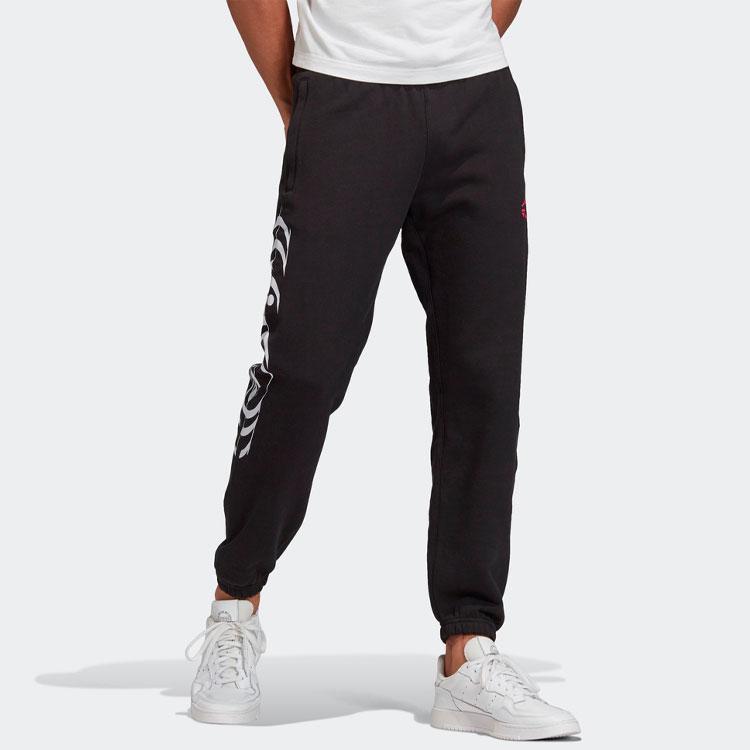 Adidas Originals Torsion Sp Logo Print Jogger Running Pants Men Bottoms Black GD6011