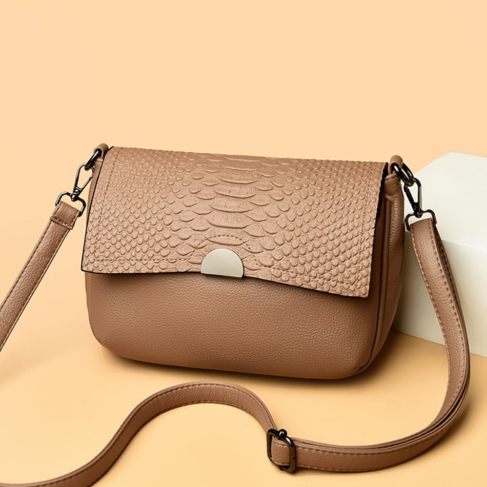 Single-shoulder Crossbody Bag, Fashionable Hand-held Small Square Bag, Crocodile Pattern Trendy Bag