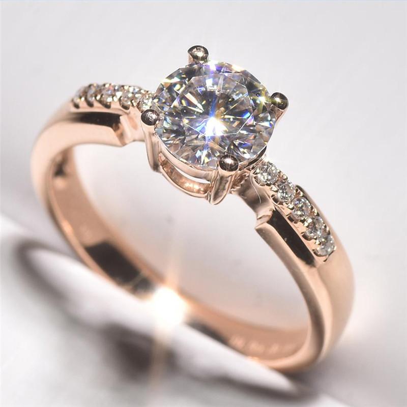 CopperWedding Bands Rings for Women Inlaid AAA Cubic Zirconia Luxury Engagement Jewelry Gifts