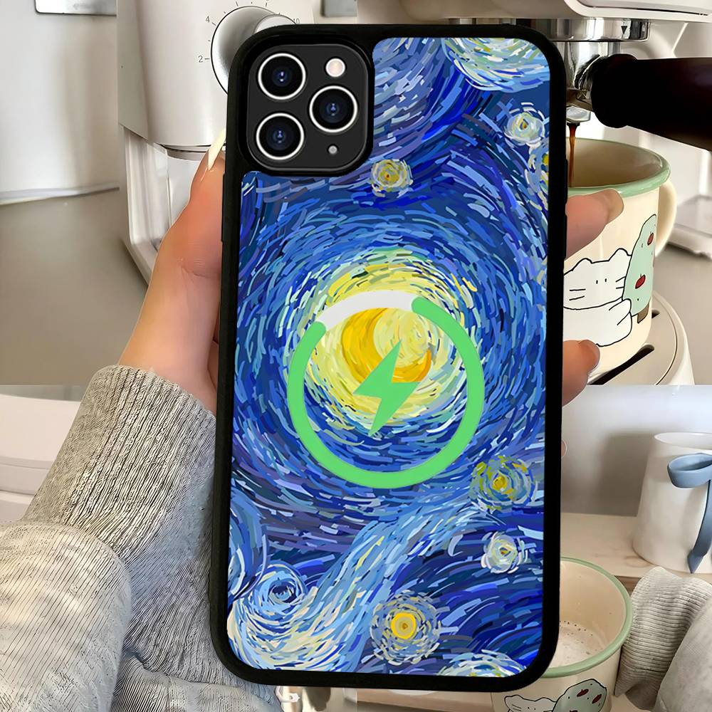 Van Gogh Starry Sky For Magsafe Phone Case For IPhone 17 Air 16 15 14 13 12 11 Pro Max Plus Shockproof Cover