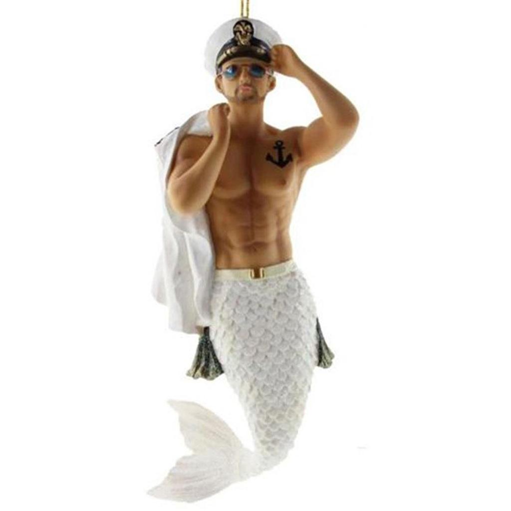 Male Colorful Cartoon Mermaid Pendant Christmas Hanging Decoration For Tree And Car Acrylic Material Cartoon Style Shape Mermaid