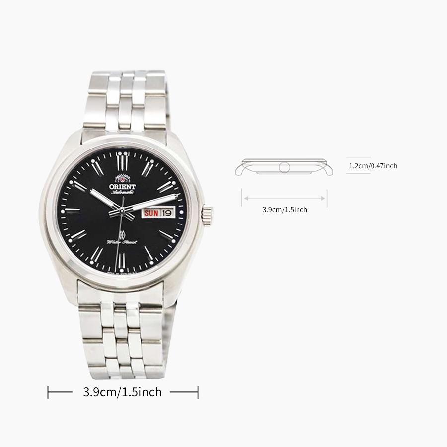 Montre-bracelet analogique automatique pour homme en acier inoxydable à cadran bleu pour la vie quotidienne, tenue d'affaires, décoration, cadeau d'anniversaire idéal pour homme SEM78002BB