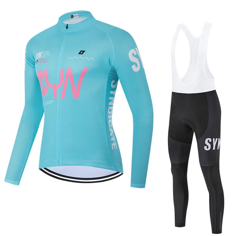 

2025 Autumn Long Sleeved Jersey Cycling Suit Set Mountain Bike Breathable Cycling Suit Men s Road Bike Sportswear S
