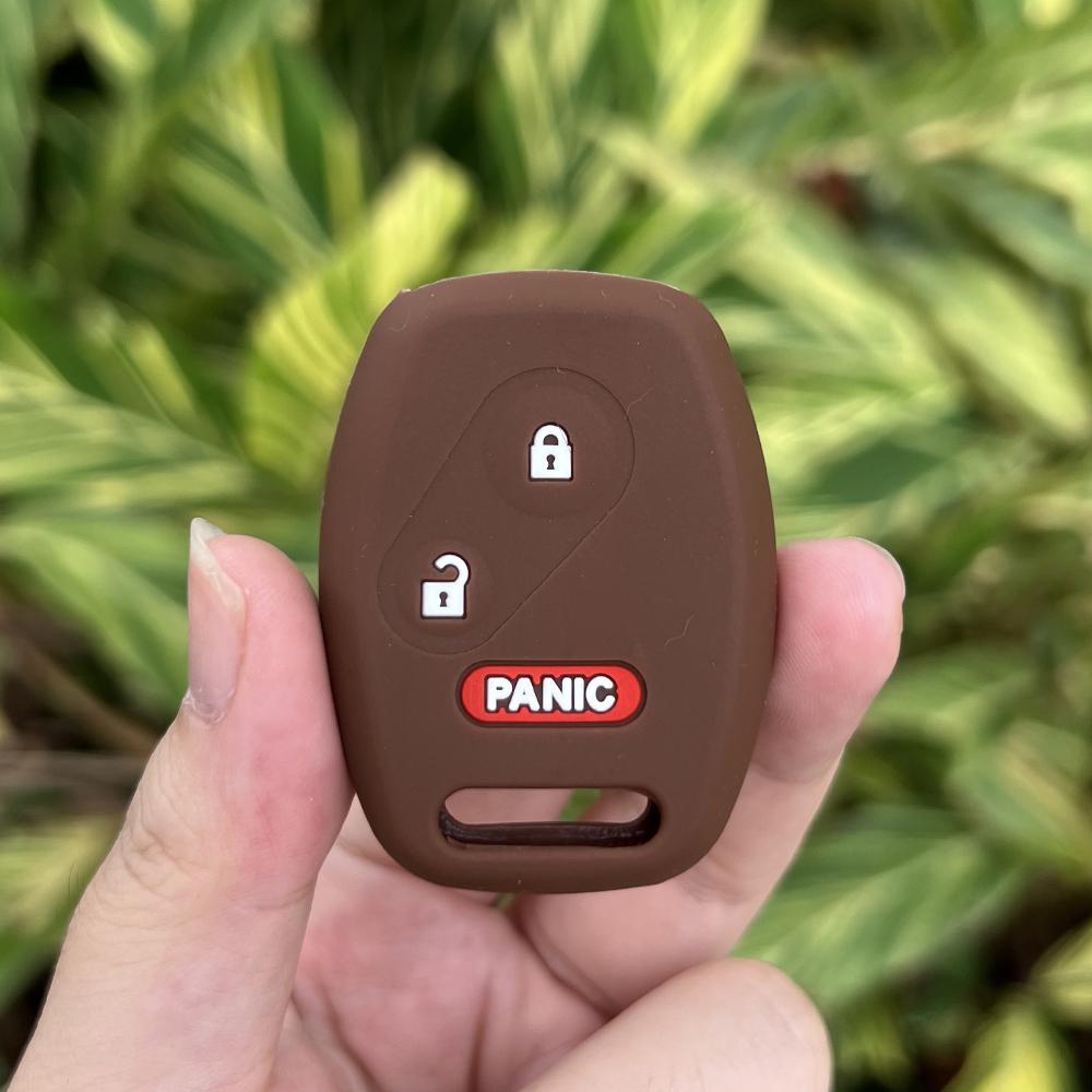 

Suitable for Chevrolet GMC new 3-button silicone key bag car key cover коричневый