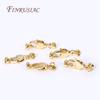 18K Gold Plated Brass Lobster Clasps For Jewelry Making,End Beads Cap Connector Clasps For DIY Necklace Bracelet Supplies