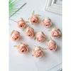 10PCS Artificial Rose Head and Bud Wedding Decoration Bride Wrist Flower Hand Holding Flower Head Flower Material DIY Valentine'S Day Gift Wedding