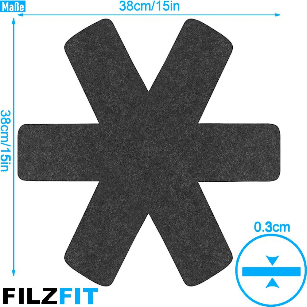 FILZFIT Pan Protector Felt Scratch Protection Stack Protection Pot Protector Pot Protector 5-pack