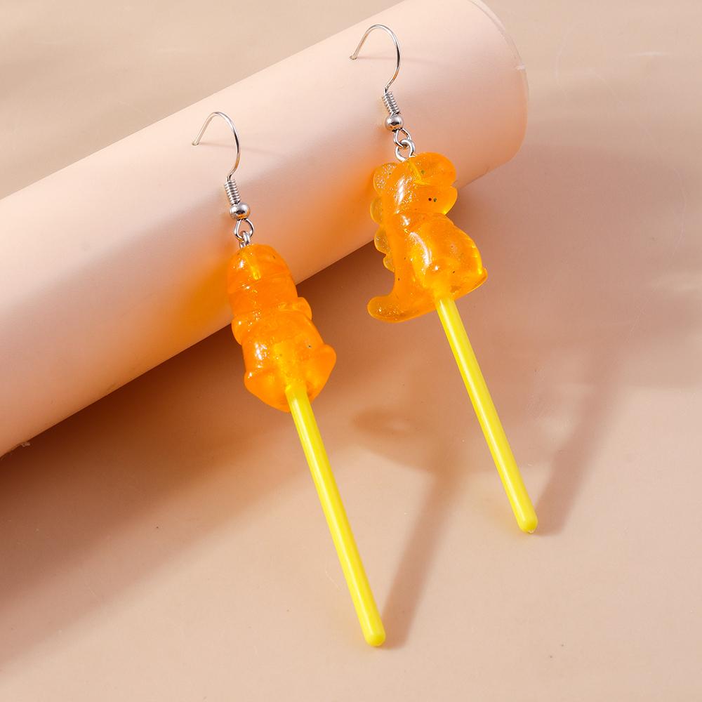 Cute Resin Sweet Lollipop Drop Earrings for Women Simulation Food Candy Dangle Earrings Girls Party Jewelry Gifts