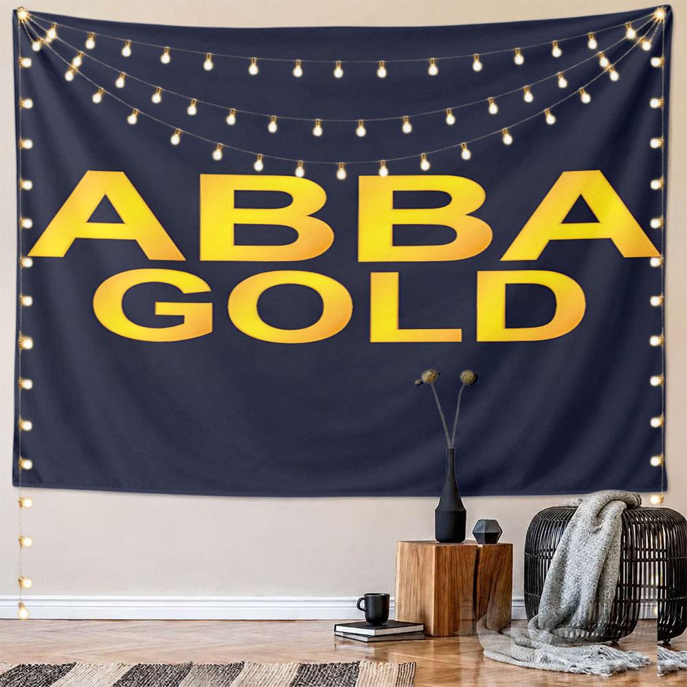 ABBA Gold Album Cover Design Pattern Wall Hanging Tapestry Decorative Tapestry Home Decor for Bedroom and Living Room