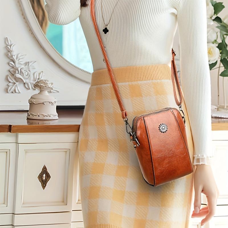 Soft Mini Vertical Style Small Mobile Phone Bag for Women - Autumn Fashion Mini Bag for Putting Mobile Phones