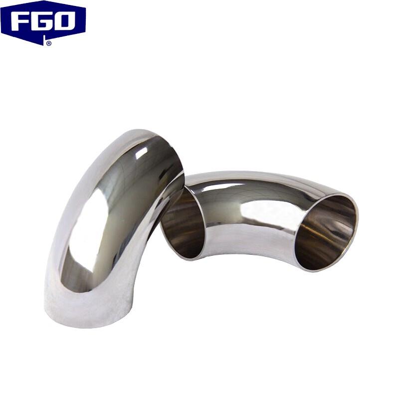 FGO 304 Stainless Steel Sanitary 90-Degree Stamped Welding Elbow