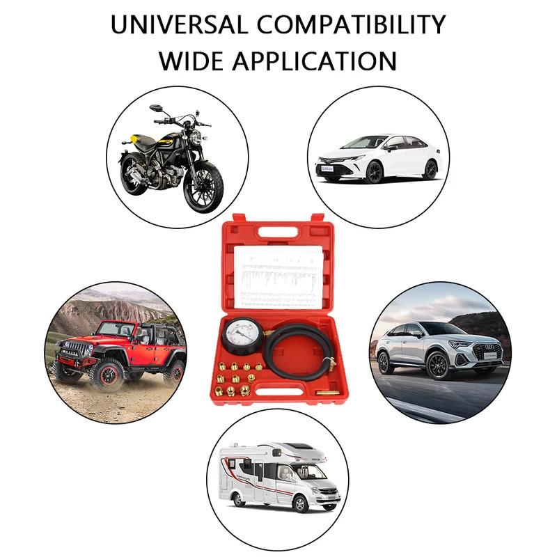 Automobile Diagnostic Tools Oil Pressure Gauge Transmission Pressure Test Meter Car Hydraulic Oil Pressure Tester TU-11A 12Pcs