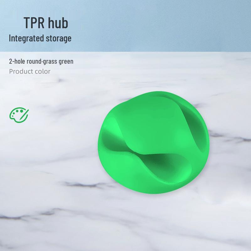 Multi-Hole Self-Adhesive Cable Organizer and Power Cord Holder