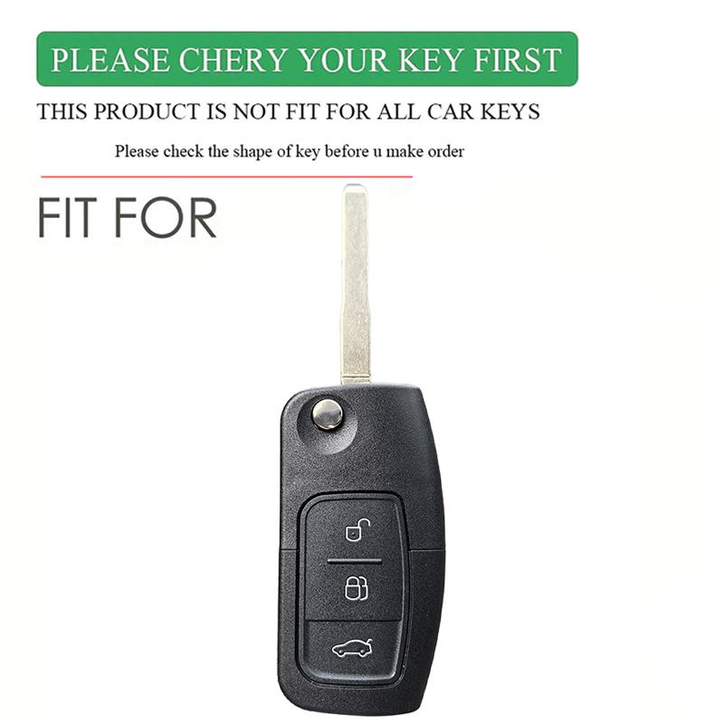 Keychain Car Key Case Cover Key Holder for Ford Focus Mk2 C Max S-MAX EcoSport Fusion Fiesta Mk7 Cowgar Mondeo 2 Mustang Mach