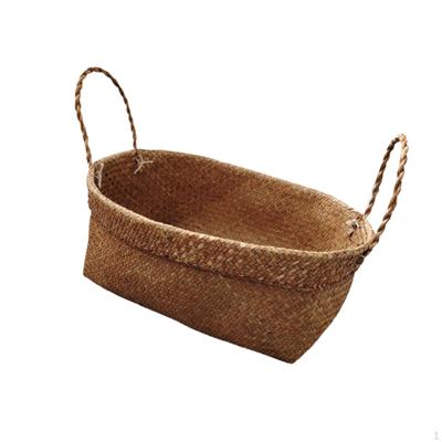 Rattan Basket for Storage In Kitchen and Office, Organizer Bin Bedroom Items