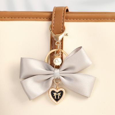 Stoffband Schleife Liebe Herz Anhänger Schlüsselanhänger Schmetterling Knoten Hängekette Anti-Verlust Schlüsselanhänger Rucksack Charms Tasche Dekor Geschenke