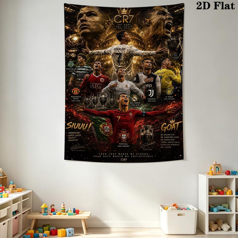 Ronaldo'S Dynamic Celebration Threepiece Set 1 Duvet Cover 2 Pillowcase Without Core Bedding Set Soft And Comfortable