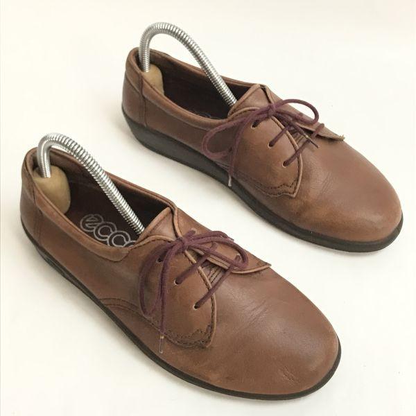USED/ECCO soft leather walking shoes women 36 23 brown Japan