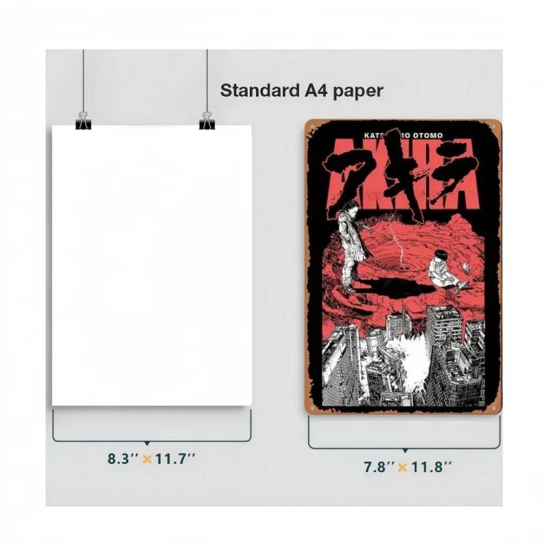 Vintage Metal Tin Poster Japanese Anime Classic Character Akira Metal Tin Signs Posters Plate Wall Decor for Bars Cafe Clubs